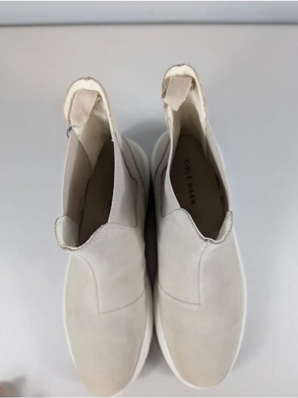 Cole Haan women's boots in cream Chelsea waterproof size 9.5B